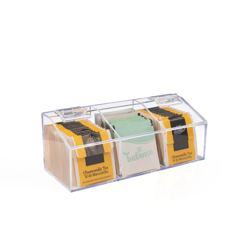 Caja Teabox · 3 espacios — Acrílico