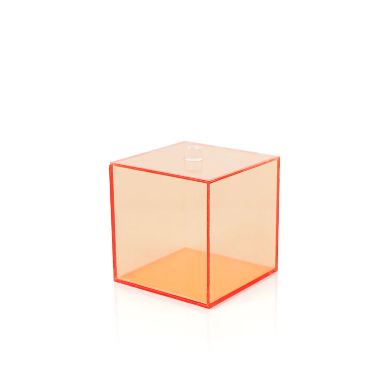 Caja Sofi · naranja fluorescente — Acrílico