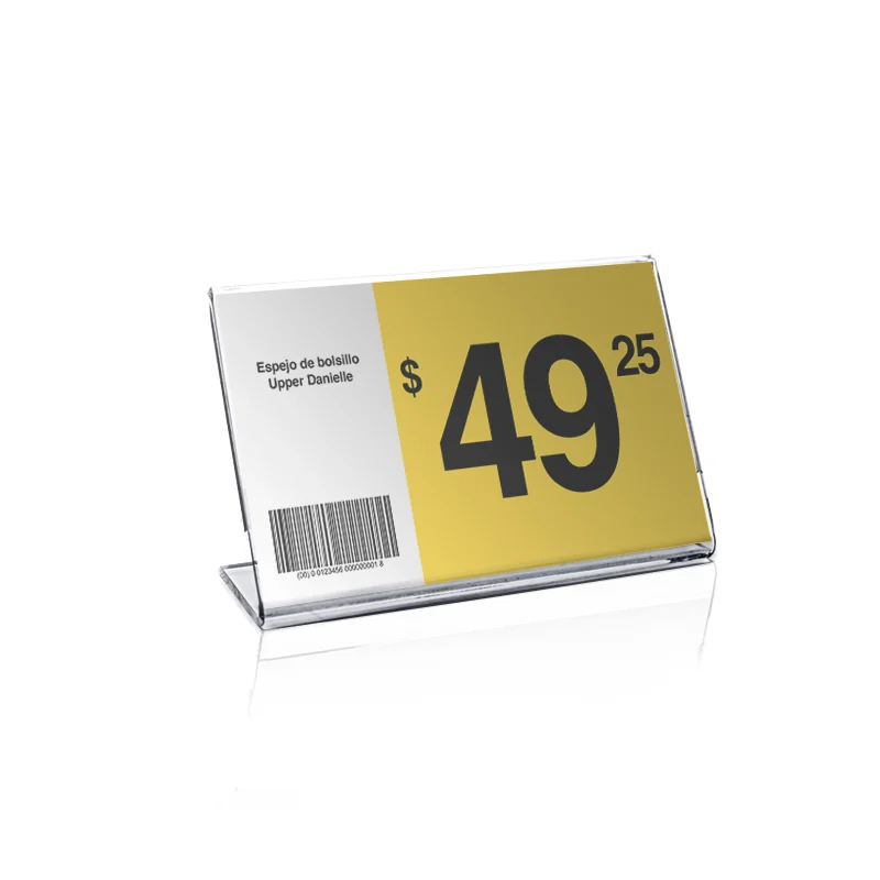 Porta precios — Acrílico