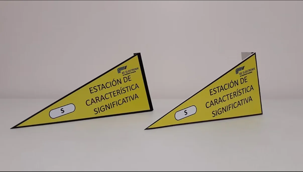 Banderolas de PVC para Estaciones de Trabajo. Medida 20 x 40 cm