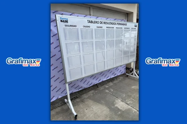 Pizarrón de Resultados 2 Caras. 120 x 240 cm · fotografía 2