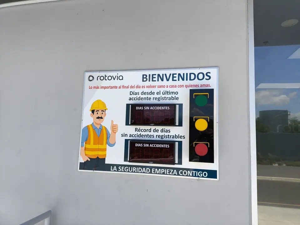 Pizarron con Semáforo Rotovia