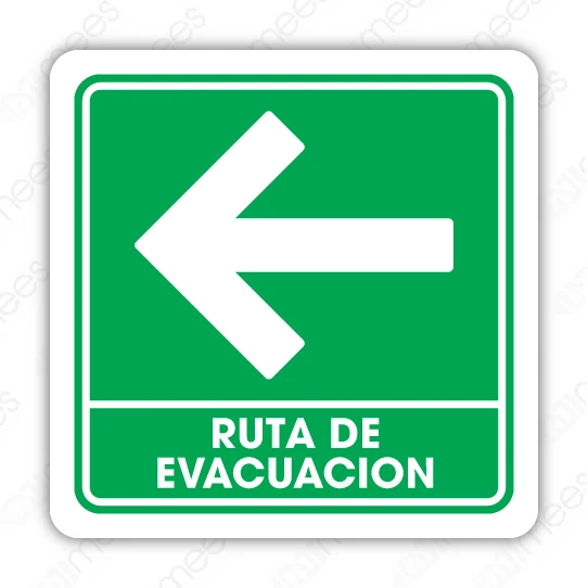 Señalamiento de ruta de evacuación