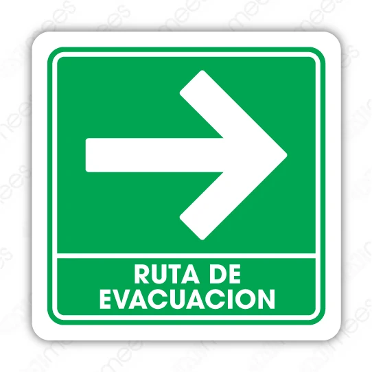 SPC 002 Señalamiento de Ruta de Evacuación Derecha
