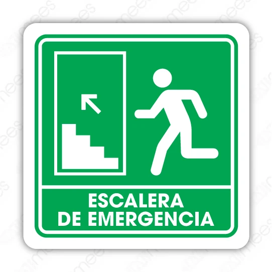 SPC 006 Señalamiento Escalera de Emergencia Izquierda Arriba