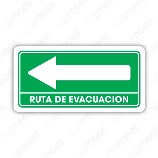 SPC 020 Señalamiento Ruta de Evacuación Izquierda