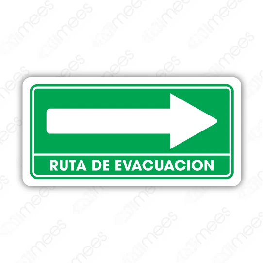 SPC 021 Señalamiento Ruta de Evacuación Derecha