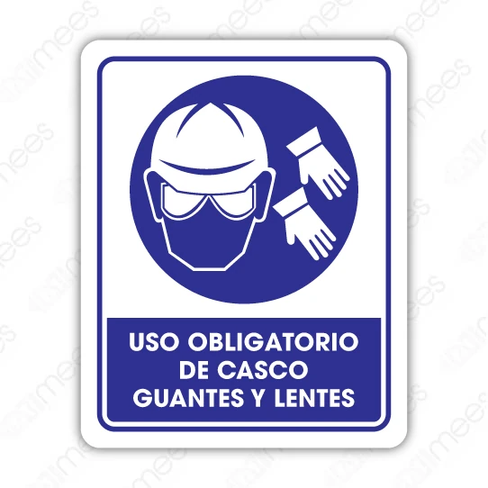 Señalamiento de equipo de protección